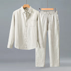 Men's Linen Casual Shirt and Trousers Set