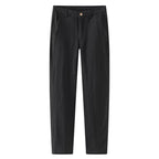 Mens Linen Blend Straight Leg Casual Trousers